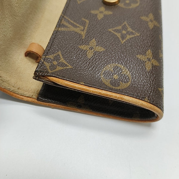TWIN PM Monogram Coated Canvas Brown