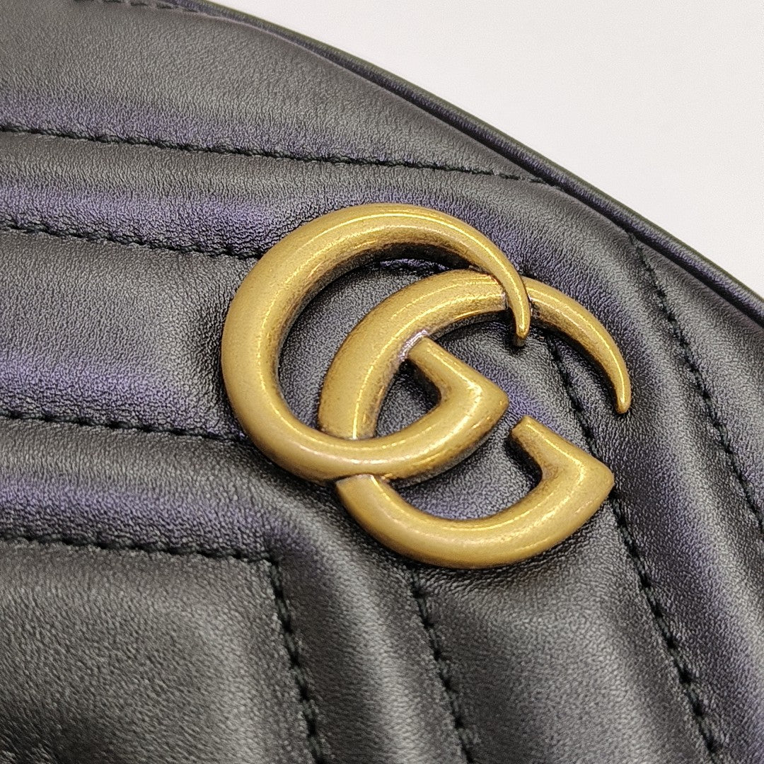 GG Marmont Small Quilted Calfskin Black