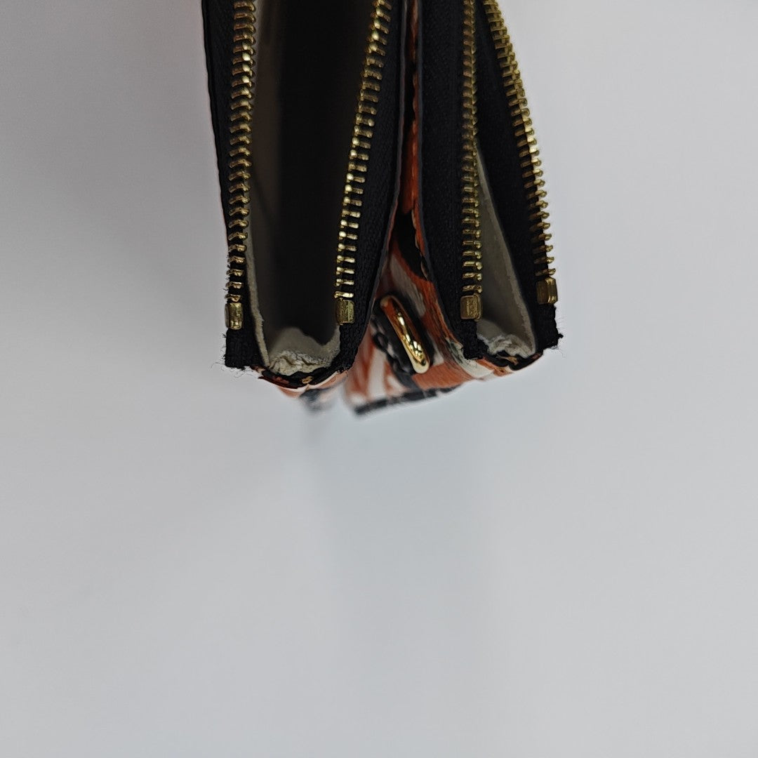 DOUBLE ZIP Coated Canvas Multicolor