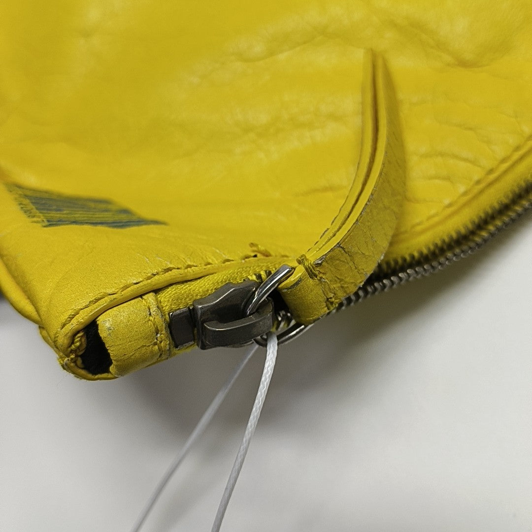 Leather Clutch Yellow