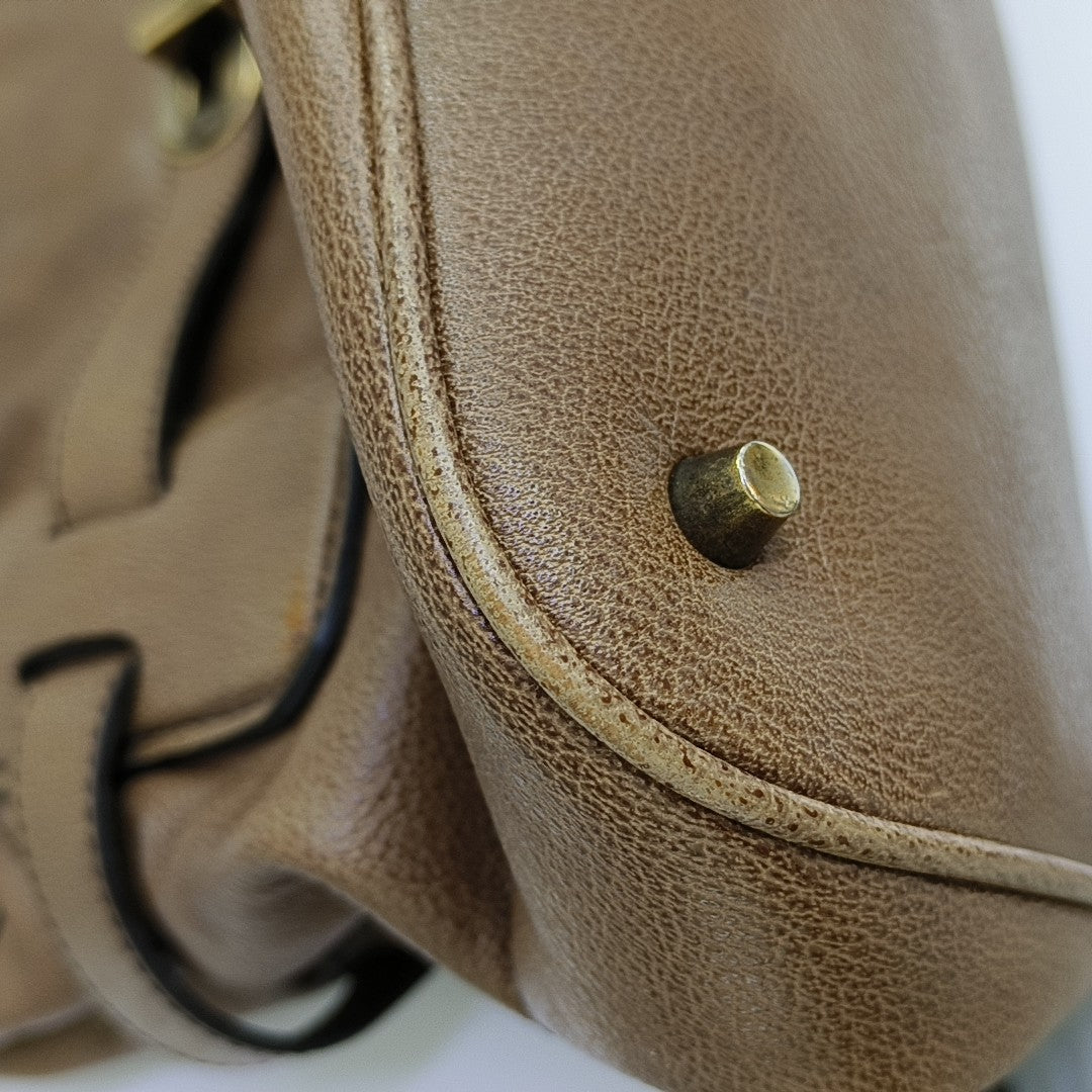 Calfskin Shoulder Bag Brown