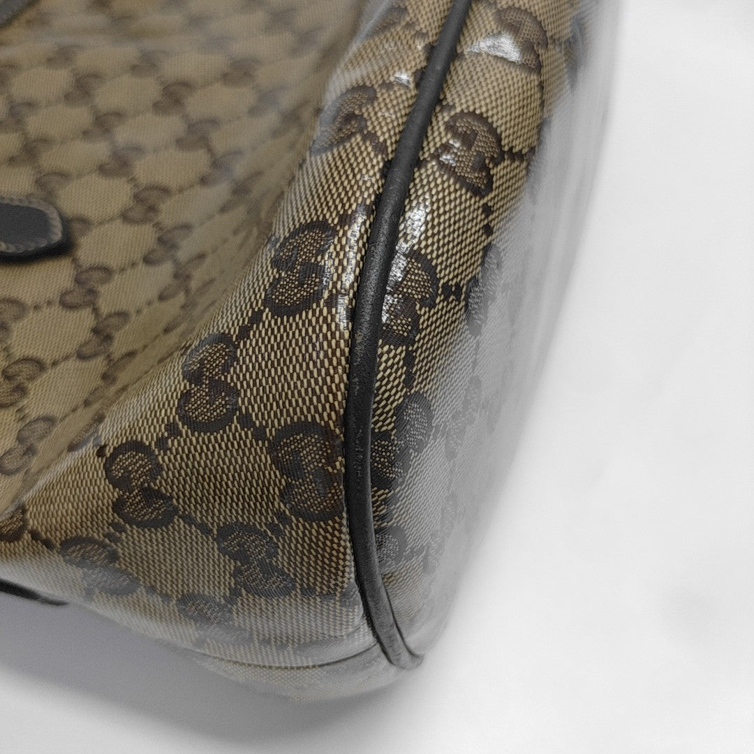Monogram Coated Canvas Shoulder Bag Brown