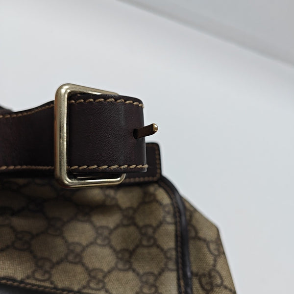 Monogram Coated Canvas Crossbody Bag Beige