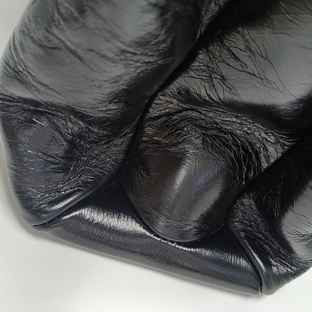 Calfskin Top Handle Bag Black