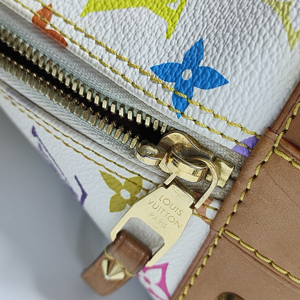 LV × TM Alma Pequeño Monogram Lona Revestida Blanca