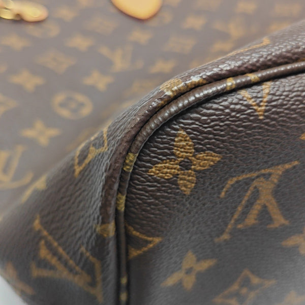 NEVERFULL MM Monogram Coated Canvas Brown