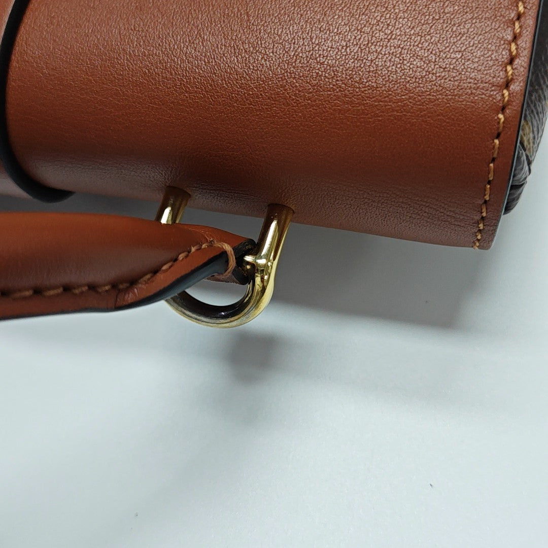 LOCKY BB Monogram Coated Canvas Brown