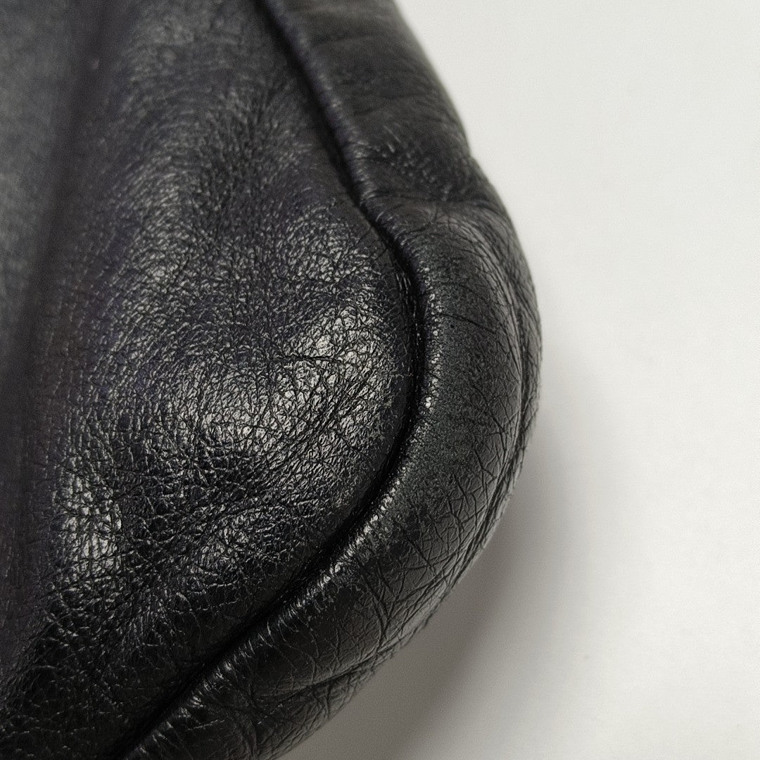 Monogram Calfskin Tote Bag Black