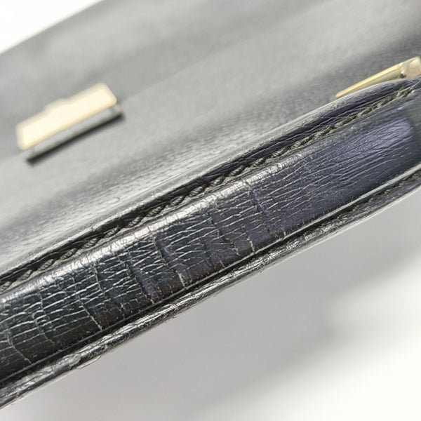 Calfskin Top Handle Bag Black