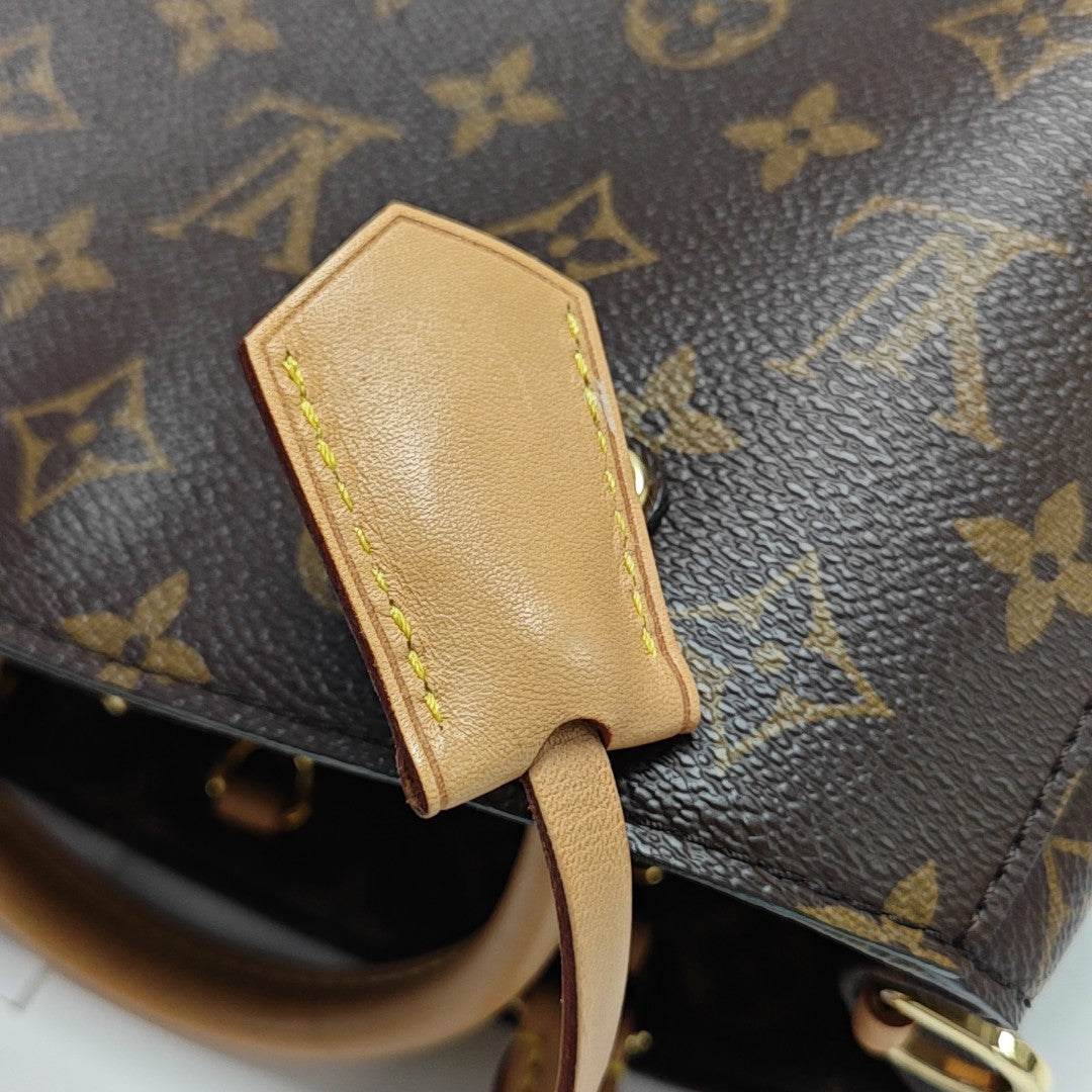 MONTAIGNE Monogram Coated Canvas Brown