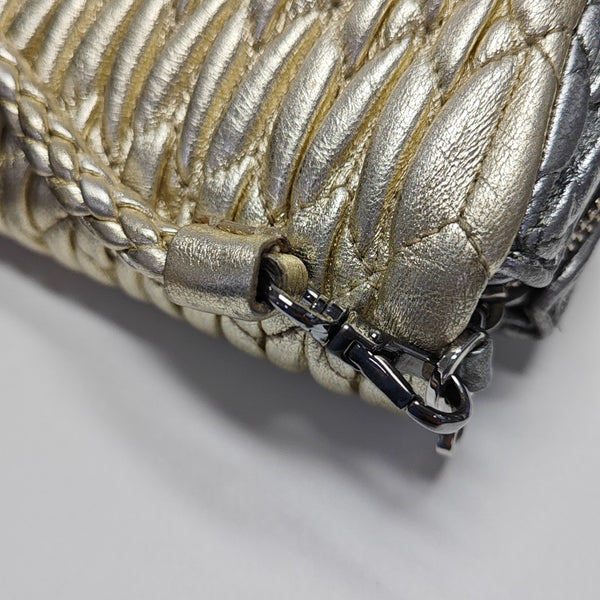 Quilted Lambskin Shoulder Bag Beige