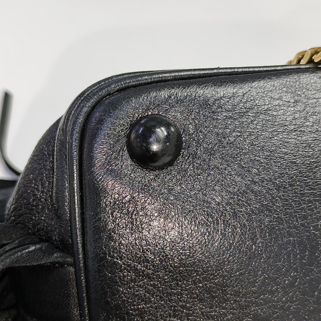 Calfskin Shoulder Bag Black