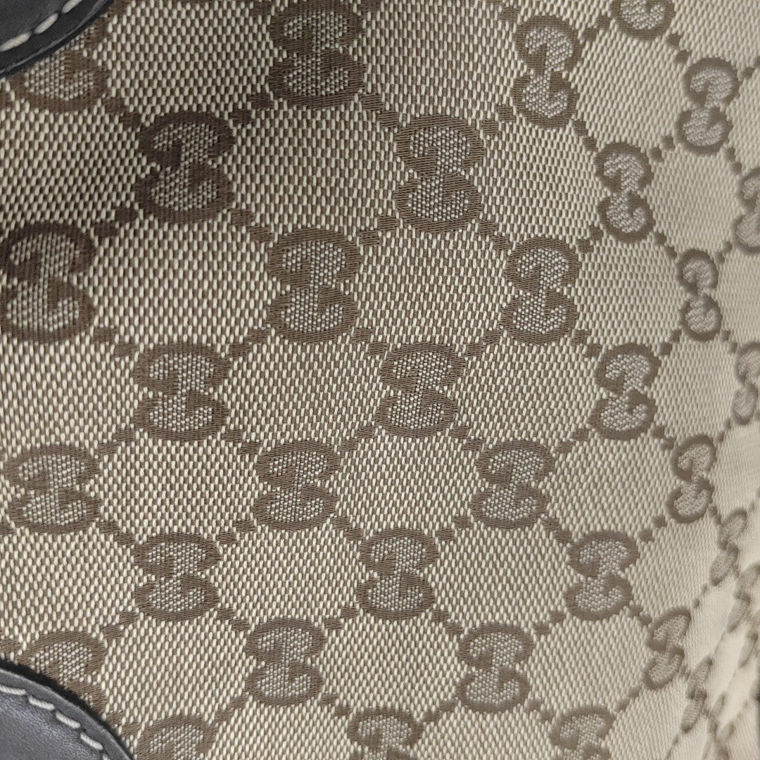 Monogram Canvas Shoulder Bag Beige