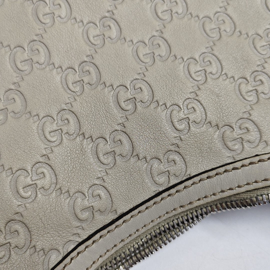 Monogram Leather Top Handle Bag Beige