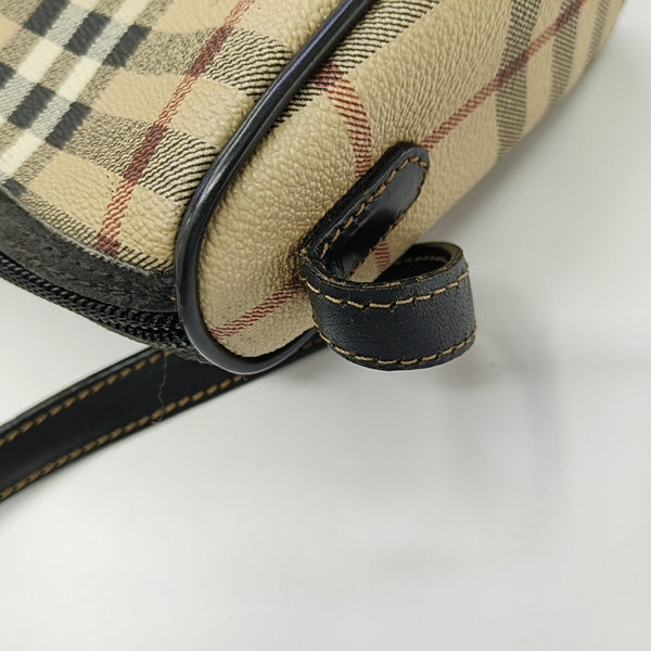 Coated Canvas Shoulder Bag Beige