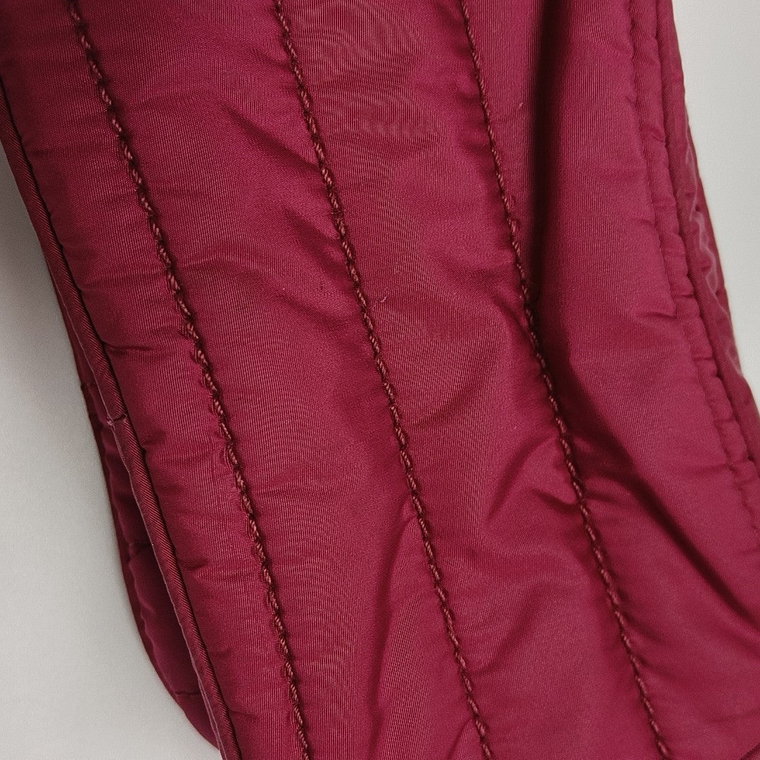 Quilted Fabric Clutch Red