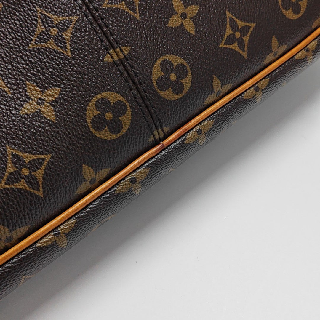 Monogram Coated Canvas Shoulder Bag Brown