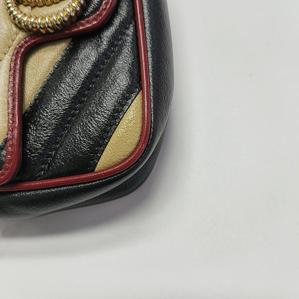 GG Marmont Super Mini Quilted Calfskin Multicolor
