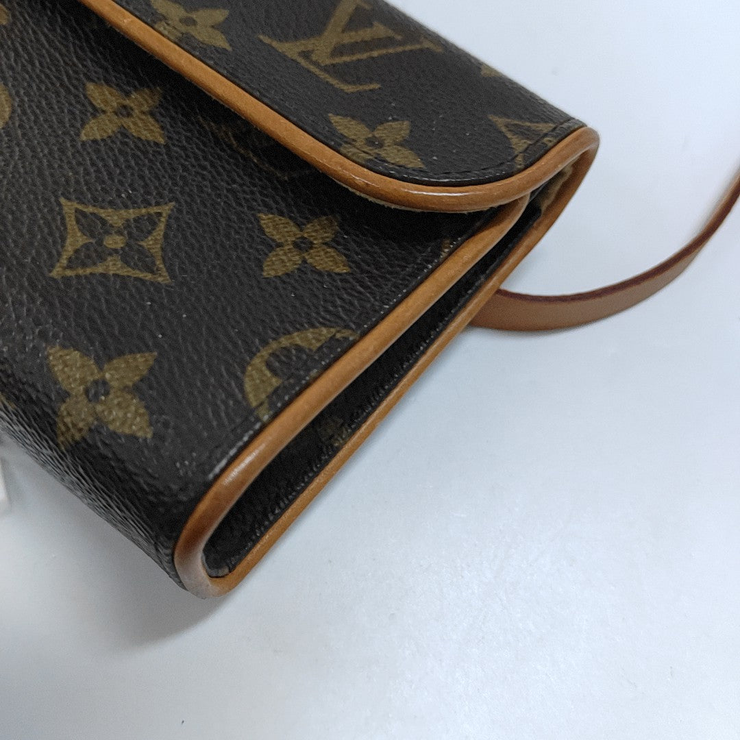 FLORENTINE Monogram Coated Canvas Brown