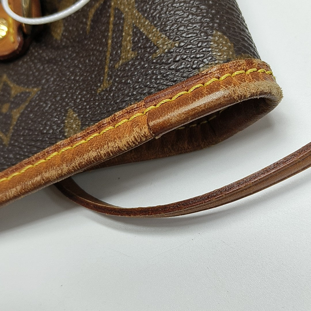 NEVERFULL MM Monogram Coated Canvas Brown