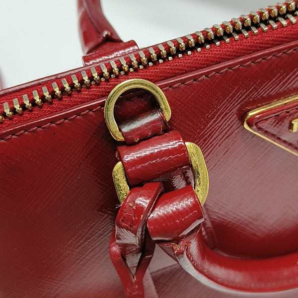 Promenade Small Saffiano Calfskin Red