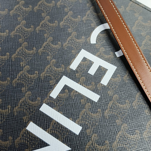 CABAS CELINE Small Coated Canvas Brown