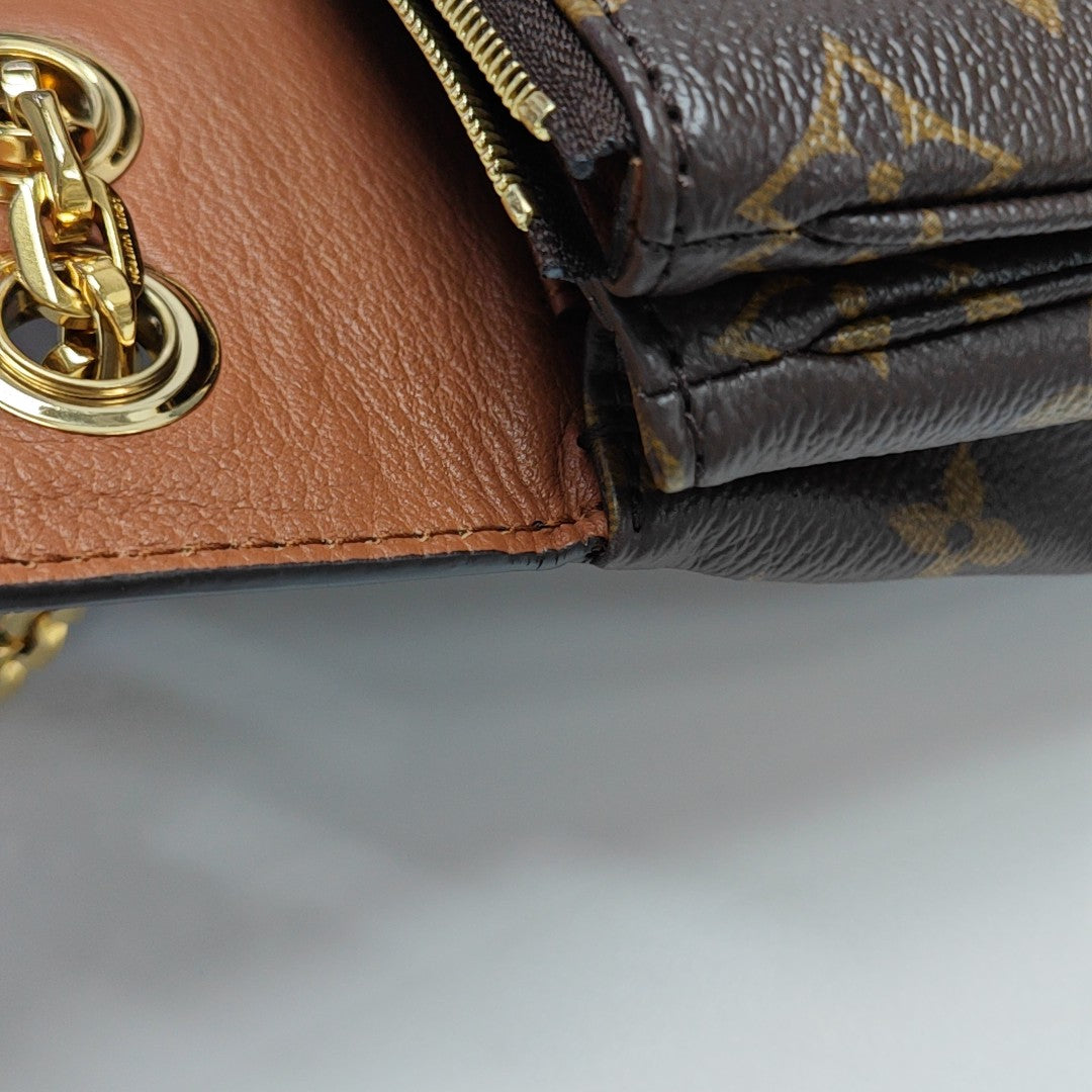 MARCEAU Monogram Coated Canvas Brown