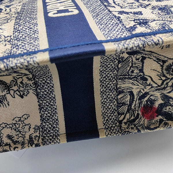 Authenticated pre-owned  Book Tote Medium Canvas Blue - Tote Bag at Looply