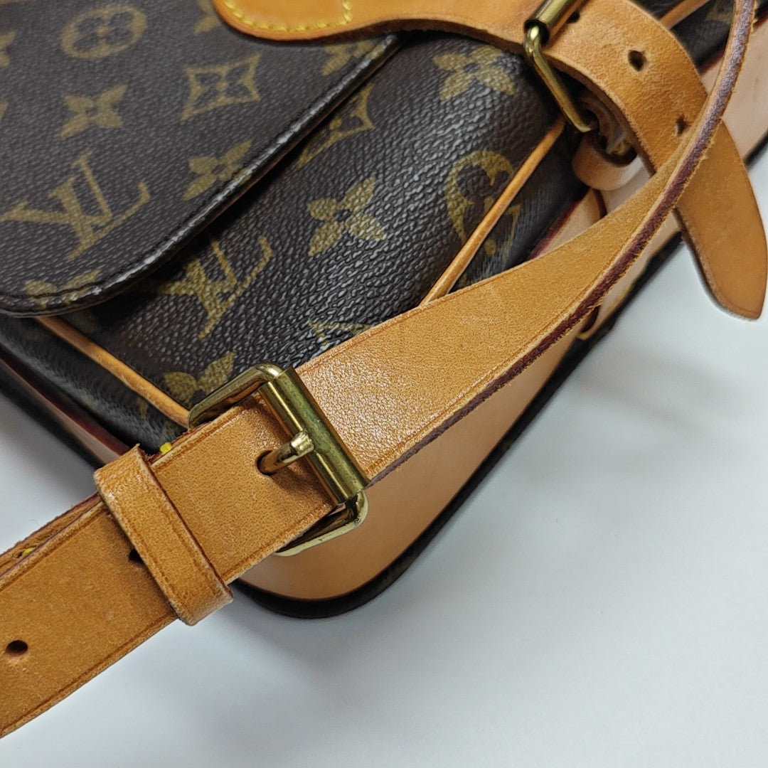 CARTOUCHIERE MM Monogram Coated Canvas Brown