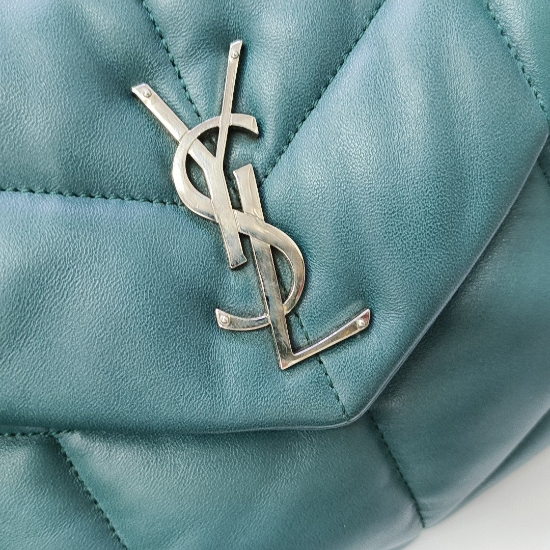 PUFFER Small Quilted Lambskin Green