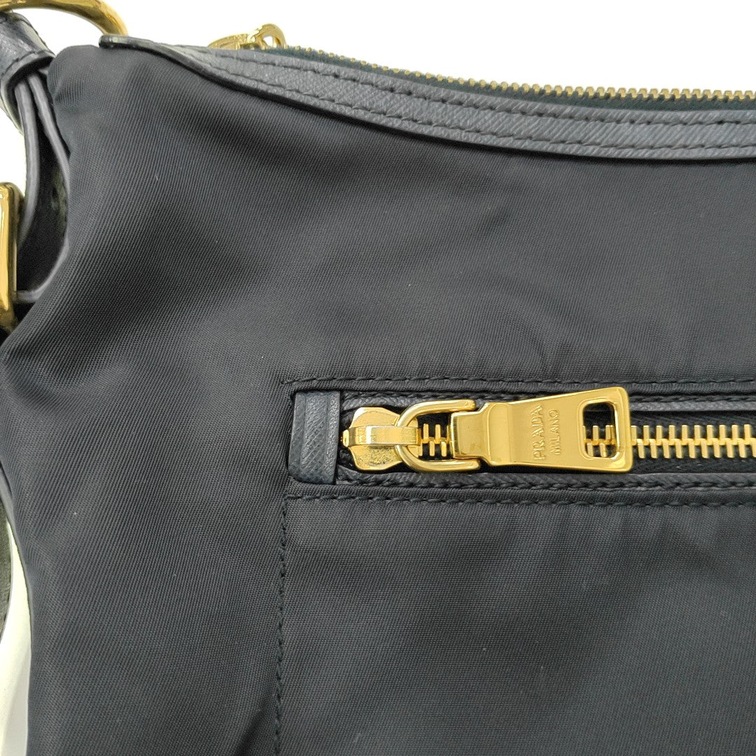 Nylon Shoulder Bag Blue