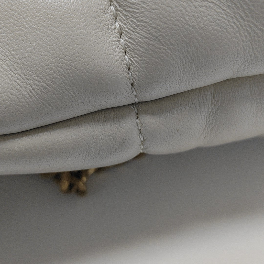 PUFFER Mini Quilted Lambskin White