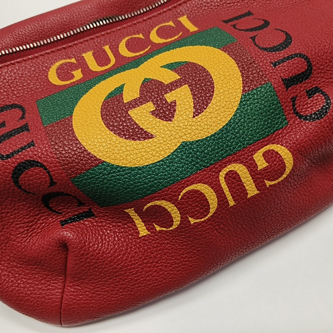 Print Large Calfskin Red