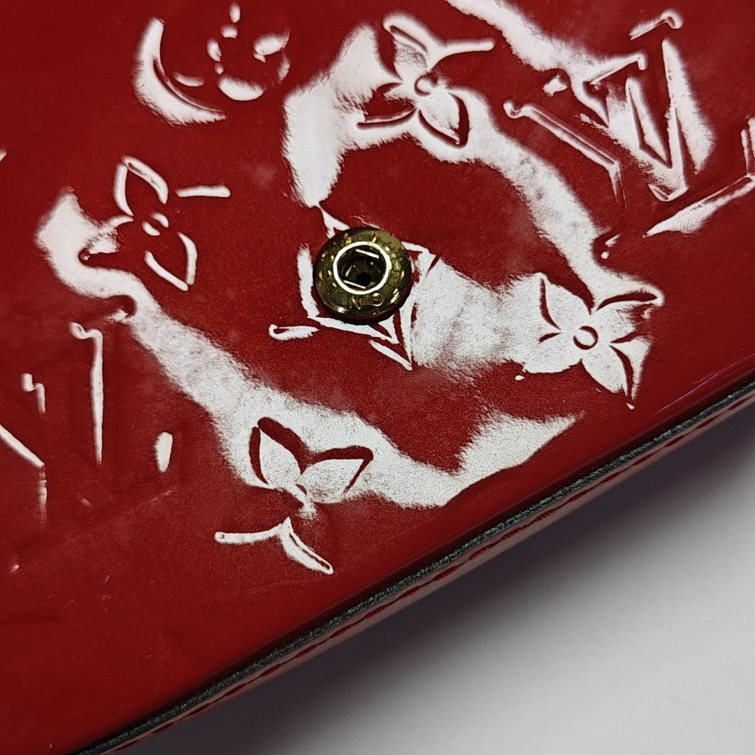 SAC LUCIE Mini Monogram Patent Leather Red