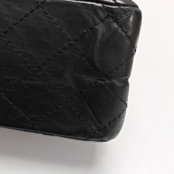 Authenticated pre-owned  2.55 227 (jumbo) Quilted Vintage Calf Black - Shoulder Bag at Looply