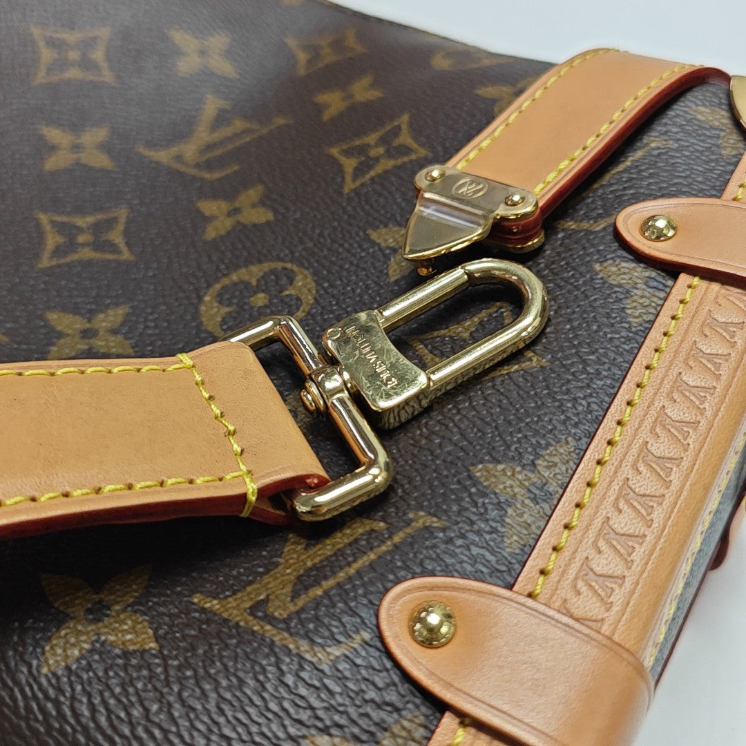SIDE TRUNK MM Monogram Coated Canvas Brown