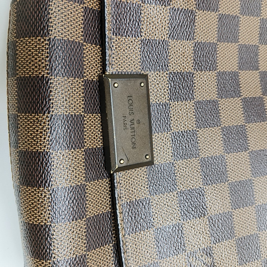 DISTRICT PM Damier Ebene Coated Canvas Brown