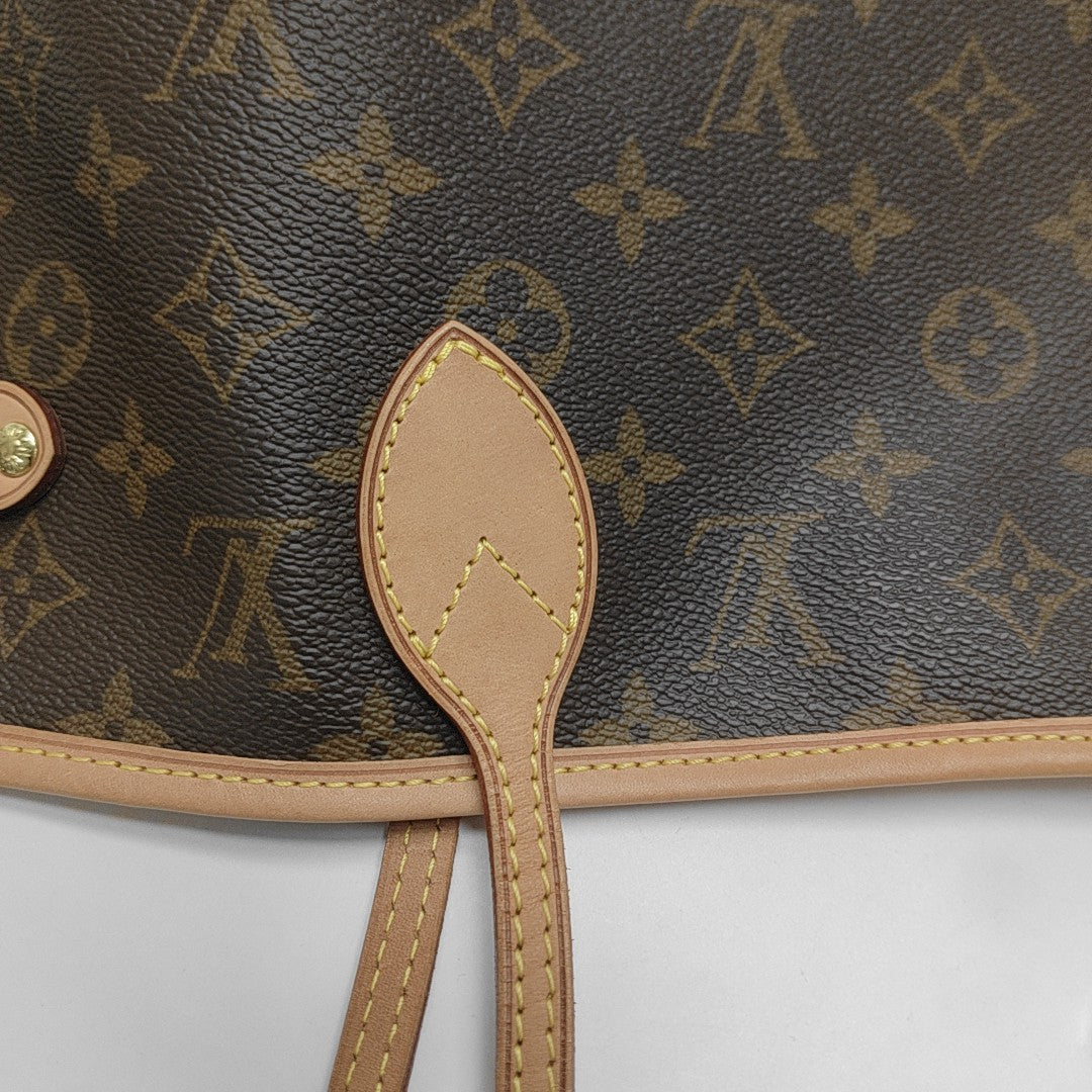 NEVERFULL MM Monogram Coated Canvas Brown