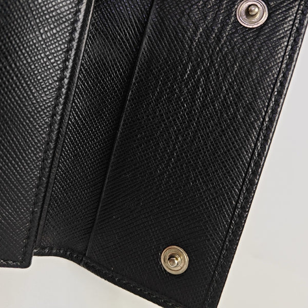 Saffiano Calfskin Key Pouch Black