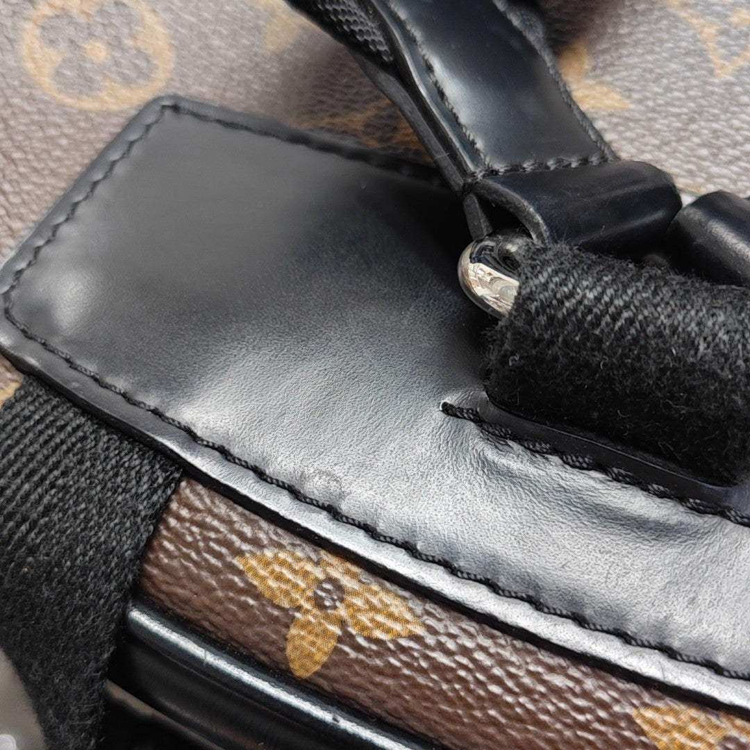 JOSH Monogram Coated Canvas Brown