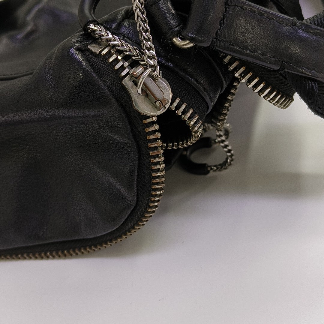 Calfskin Shoulder Bag Black