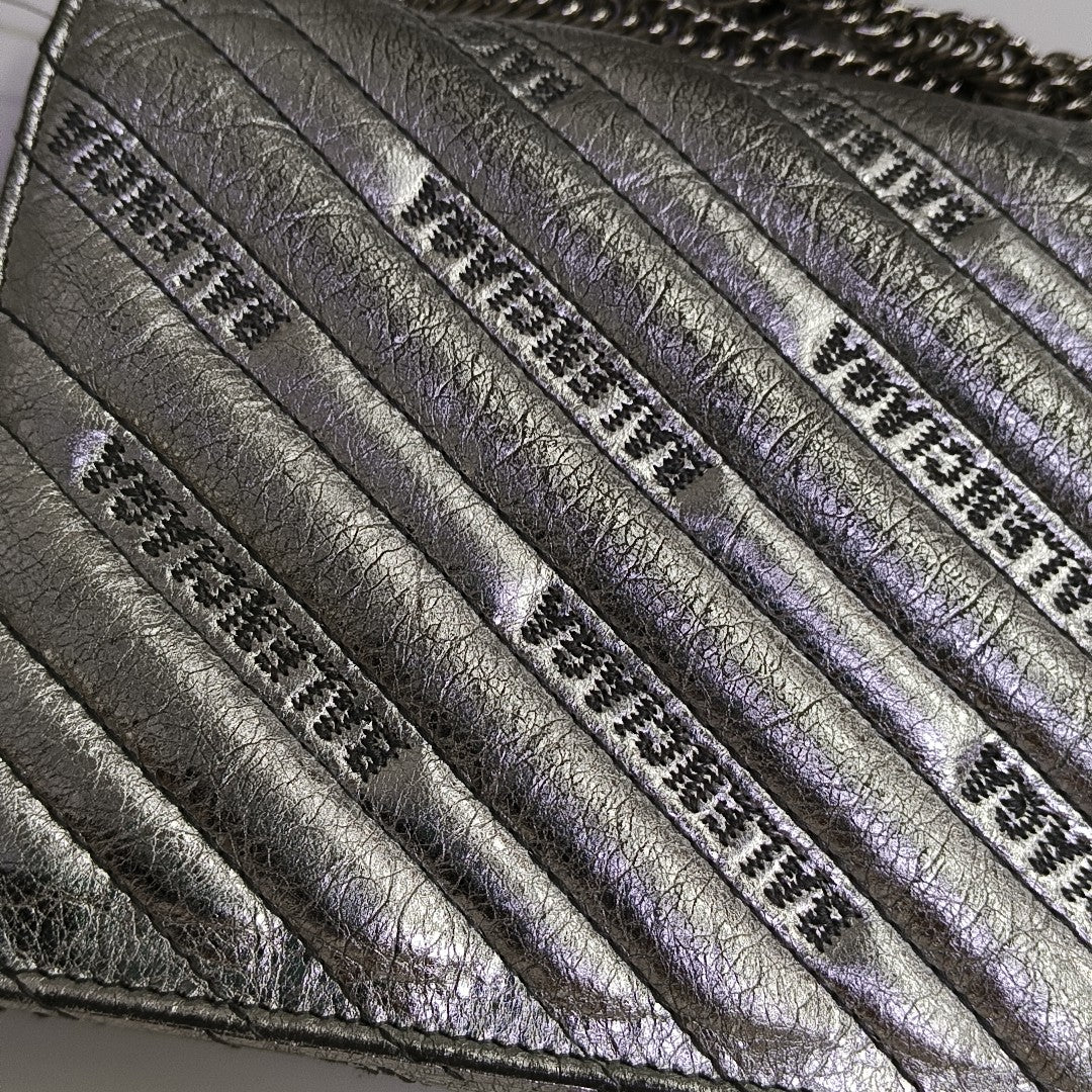 BB Quilted Calfskin Silver