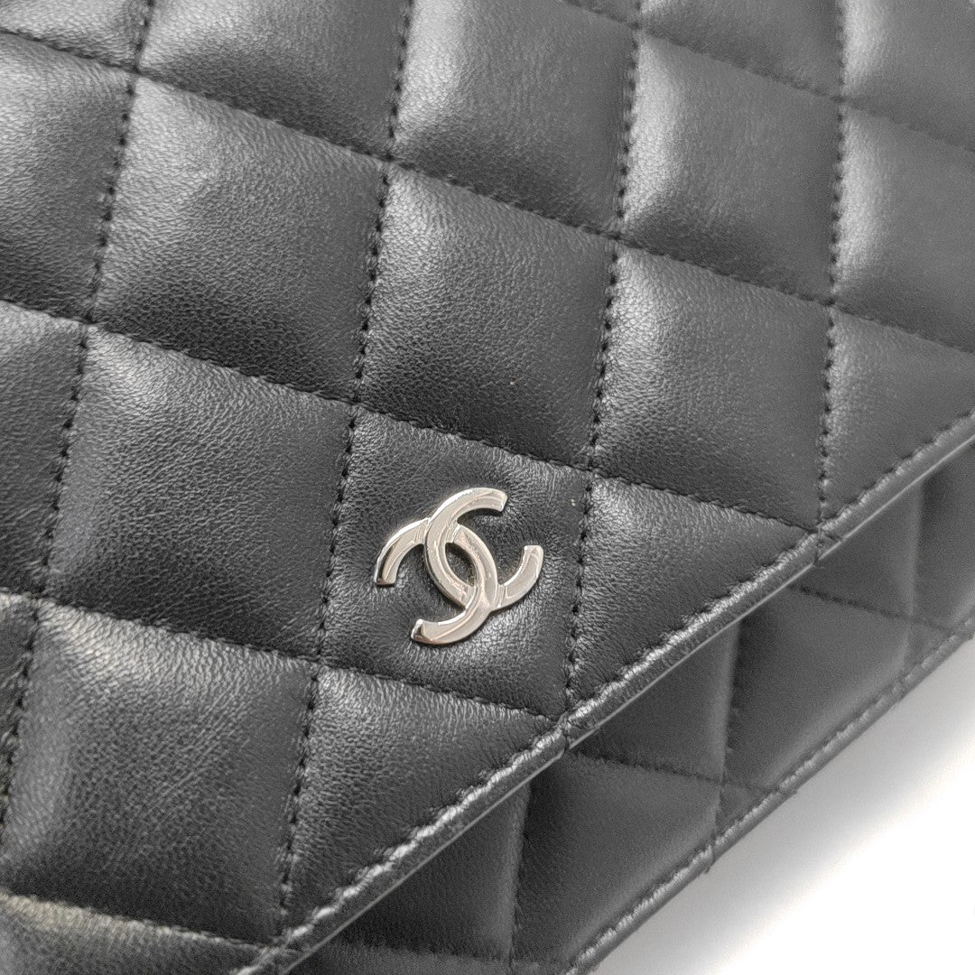WOC Quilted Lambskin Black