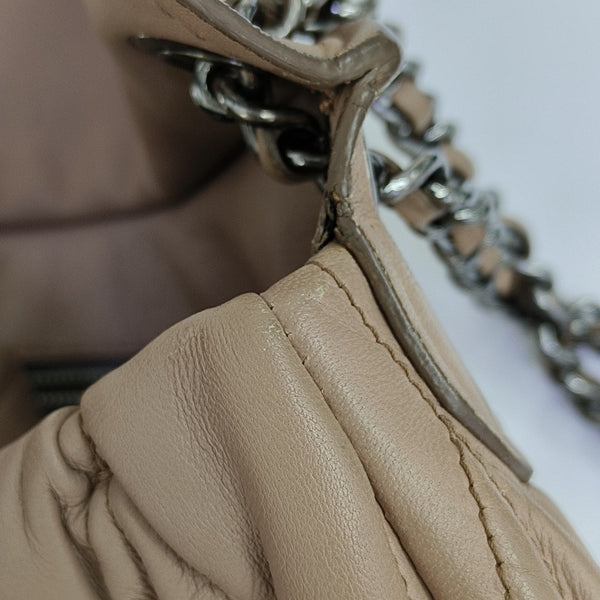 Lambskin Shoulder Bag Brown