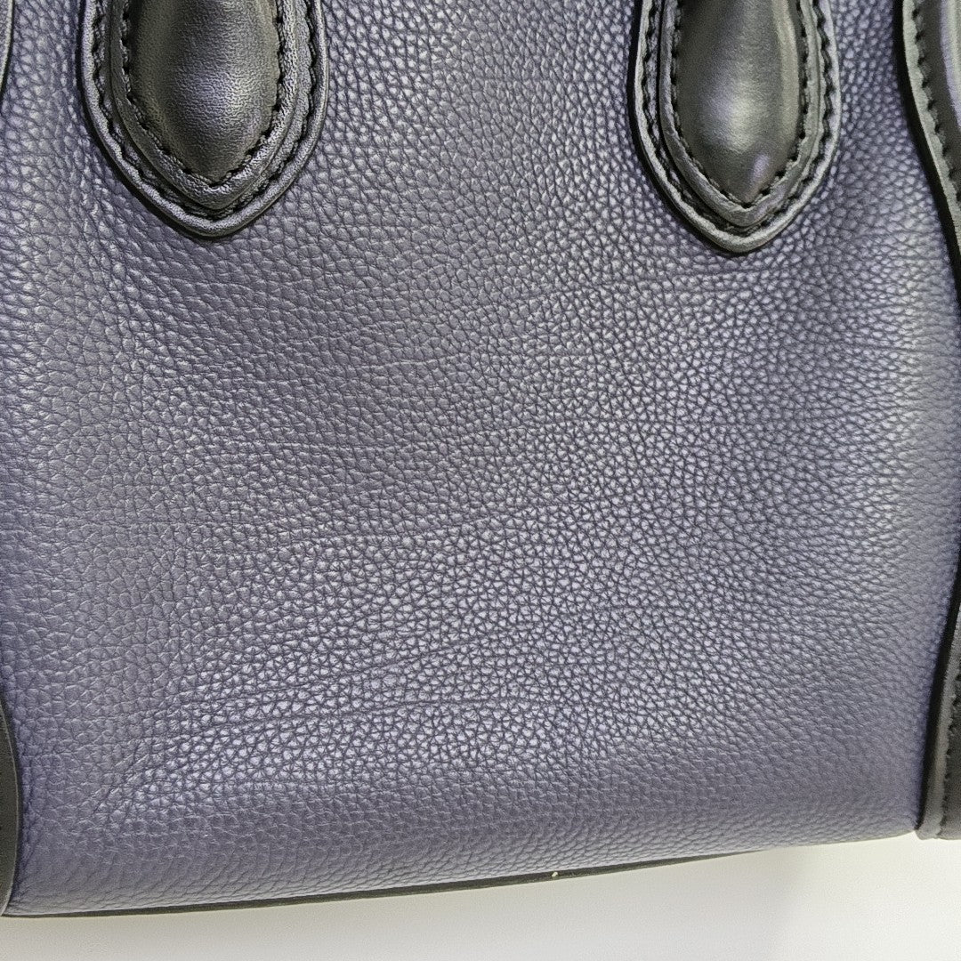 LUGGAGE Nano Calfskin Blue
