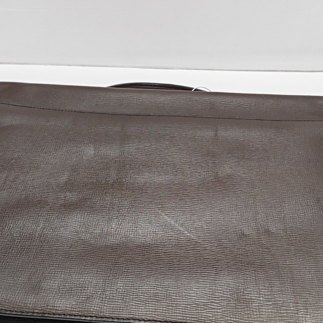 Calfskin Top Handle Bag Brown