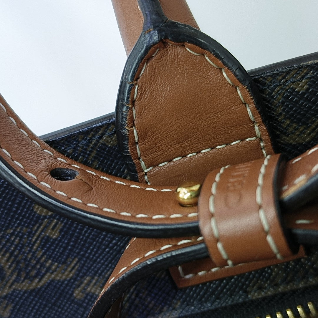 CABAS CELINE Small Coated Canvas Brown