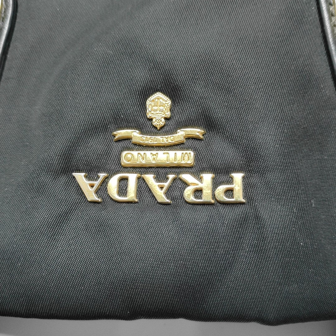 Nylon Shoulder Bag Black