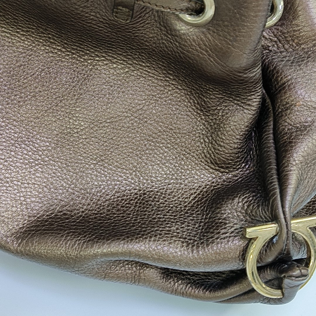 Gancini Calfskin Brown