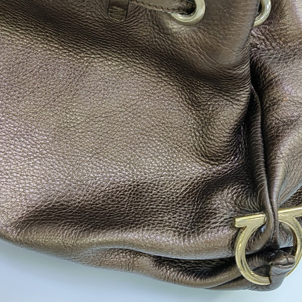 Gancini Calfskin Brown